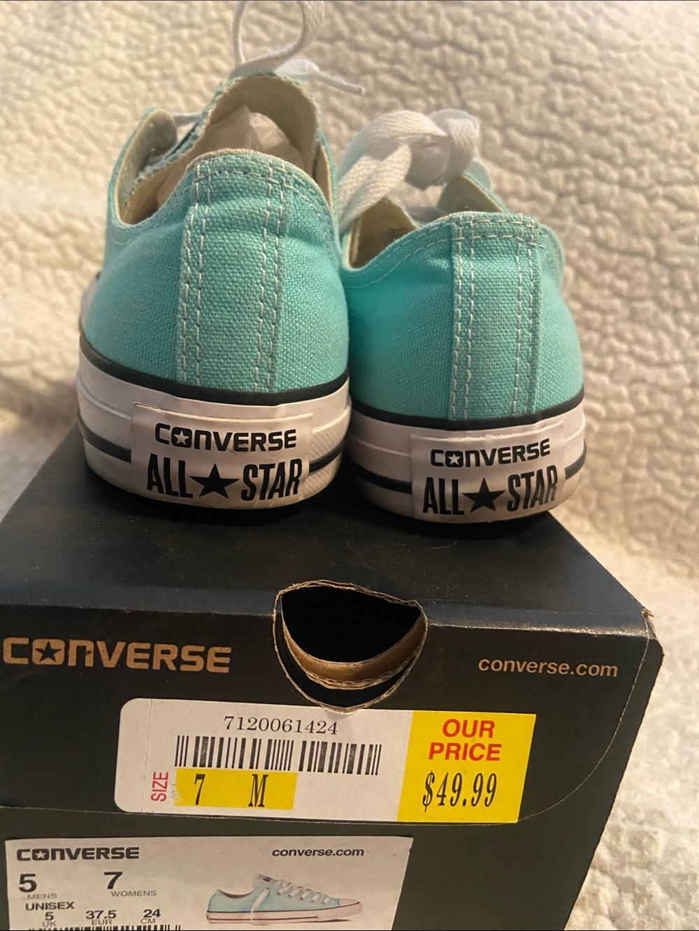Women’s Low Top Sneakers in Teal - Picture 5 of 11